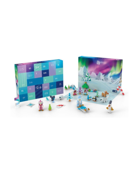 Plus-Plus Mini Calendario de Adviento 600 piezas - Aurora Boreal
