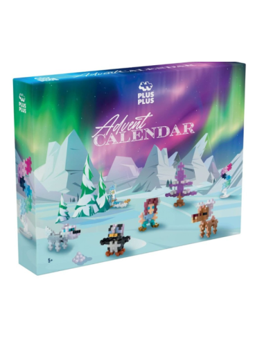 Plus-Plus Mini Calendario de Adviento 600 piezas - Aurora Boreal