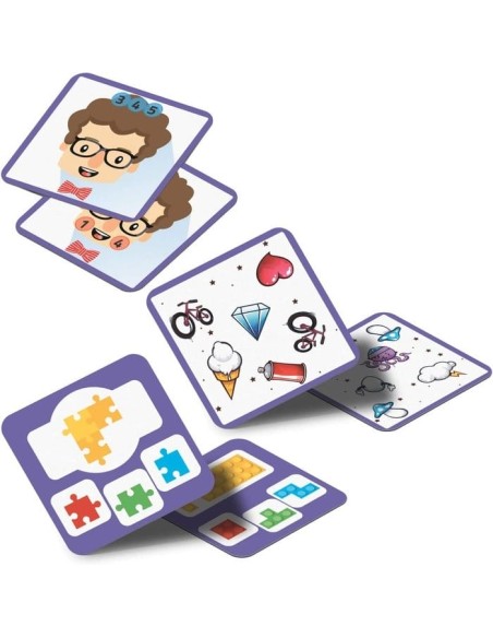 Juegos de mesa para todos Cortex Challenge Kids 1 lila - Juego de cartas de habilidad mental y concentración
