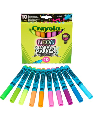 Crayola 10 Rotuladores Maxi Punta Efecto Neón