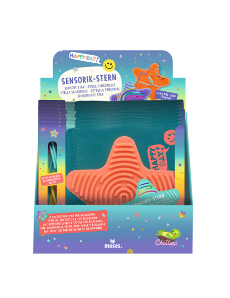 Estrella sensorial Happy Day con cordones de silicona