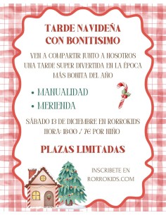 Taller de Navidad con Merienda  Bonitisimo