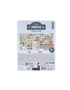 Libro de Pegatinas Reutilizables Jim y Vehículos Little Dutch 2