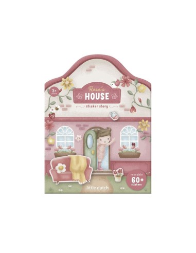 Pegatinas Reutilizables House Rosa Little Dutch