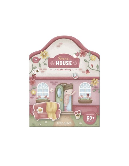 Pegatinas Reutilizables House Rosa Little Dutch