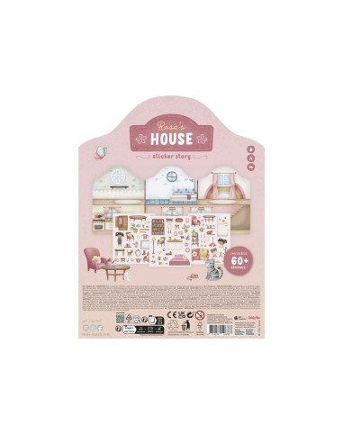 Pegatinas Reutilizables House Rosa Little Dutch