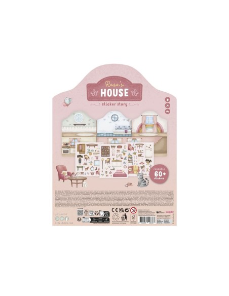 Pegatinas Reutilizables House Rosa Little Dutch