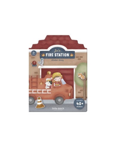 Pegatinas Reutilizables Bomberos Little Dutch