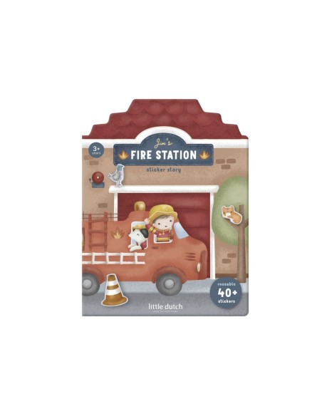 Pegatinas Reutilizables Bomberos Little Dutch