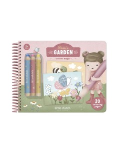 Libro Mágico para Colorear Jardín de Rosa y sus Amigos Little Dutch