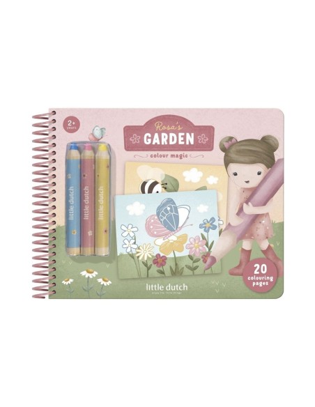 Libro Mágico para Colorear Jardín de Rosa y sus Amigos Little Dutch