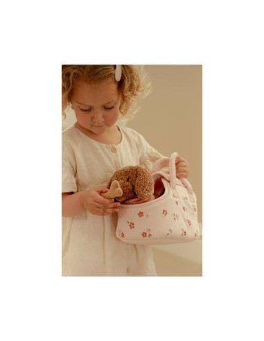 Perrito de Peluche Jackie con Bolsa de Transporte Little Dutch