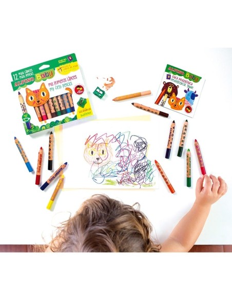 copia de Estuche 12 lápices de colores para bebés Alpino