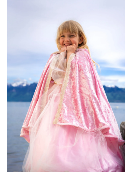 Capa de princesa rosa de lujo