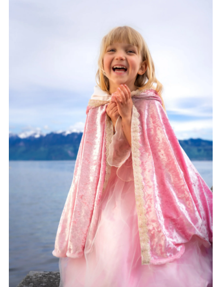 Capa de princesa rosa de lujo