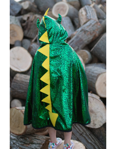 Capa reversible de dragón y caballero 7/8 años