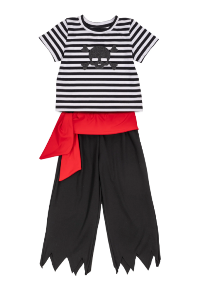 Chaqueta pirata con pantalón y fajín