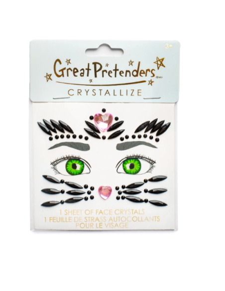 Lámina de cristal con cara de gato negro