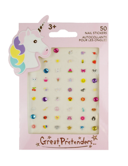 Hoja de pegatinas para uñas de unicornio