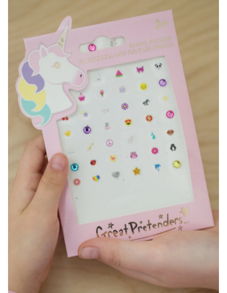 Hoja de pegatinas para uñas de unicornio