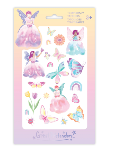 Tatuajes de hadas y mariposas (18 piezas)