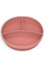 Plato con divisiones y ventosa Rosado