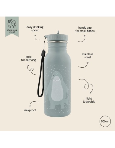 Botella Acero Trixie Tiburón 500ml