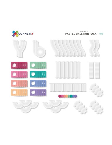 Construcción Connetix Tobogán Pastel 106 Piezas