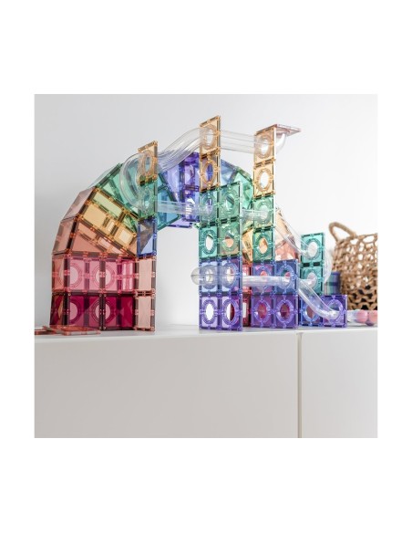 Construcción Connetix Tobogán Pastel 106 Piezas