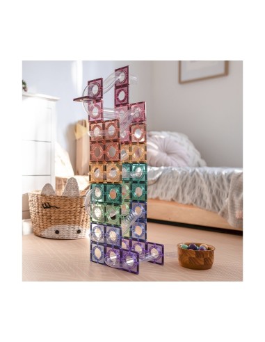 Construcción Connetix Tobogán Pastel 106 Piezas