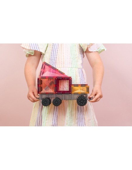 Construcción Connetix Transporte Pastel 50 Piezas