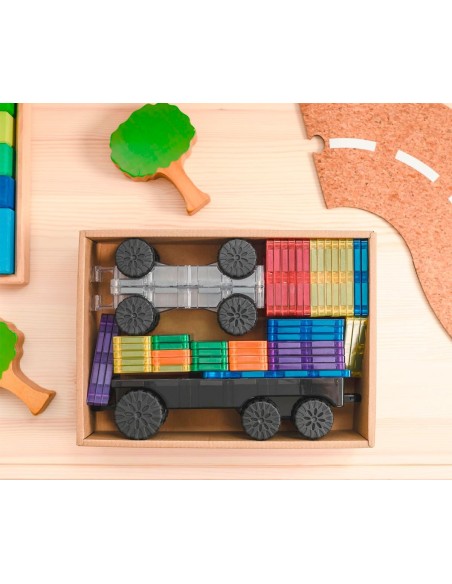 Construcción Connetix Transporte Rainbow 50 Piezas