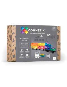 Construcción Connetix Transporte Rainbow 50 Piezas