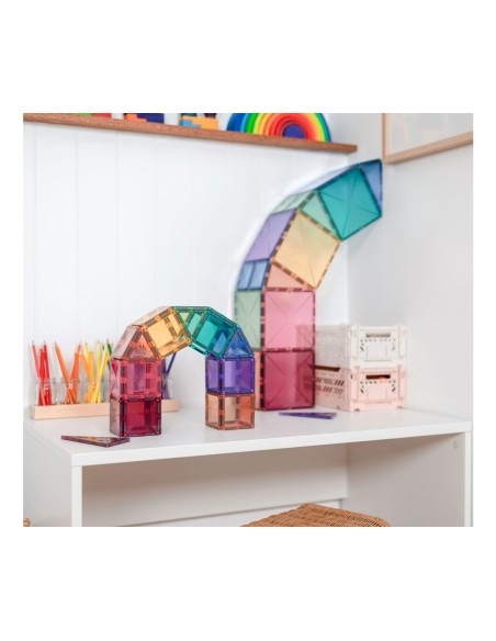 Construcción Connetix Pastel Starter 64 Piezas