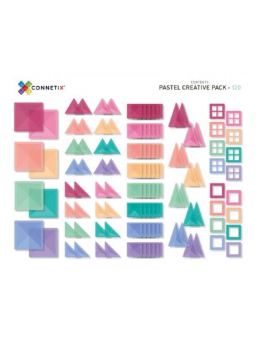 Construcción Connetix Pastel Creative 120 Piezas