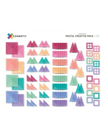 Construcción Connetix Pastel Creative 120 Piezas
