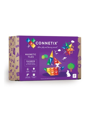 Construcción Connetix Rainbow Starter Pack 60 Piezas