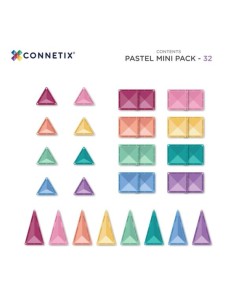 Construcción Connetix Pastel Mini 32 Piezas 2