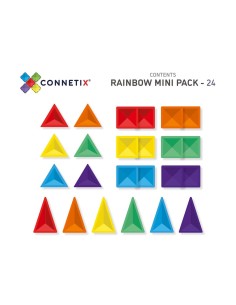 Construcción Connetix Rainbow Mini 24 Piezas 2