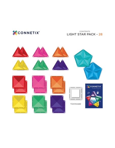 Construcción Connetix Light Star 28 piezas
