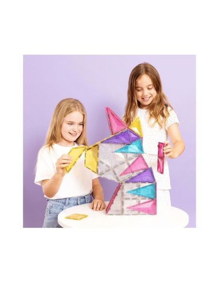 Construcción Connetix Glitter Unicorn 56 piezas