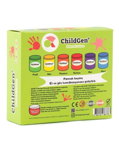 6 Pintura de dedos Childgen