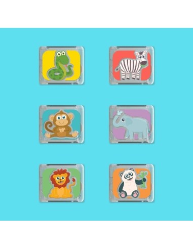 Set de 6 cubos de luz GloPals Zoo