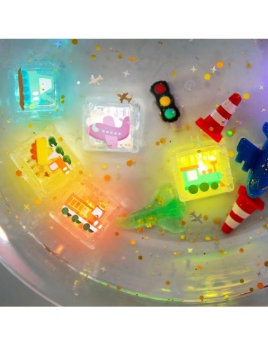 Set de 6 cubos de luz GloPals Vehículos