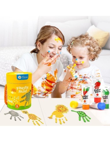 Bote pintura de dedos ( 6 ud.) Jarmelo