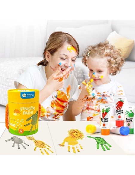 Bote pintura de dedos ( 6 ud.) Jarmelo
