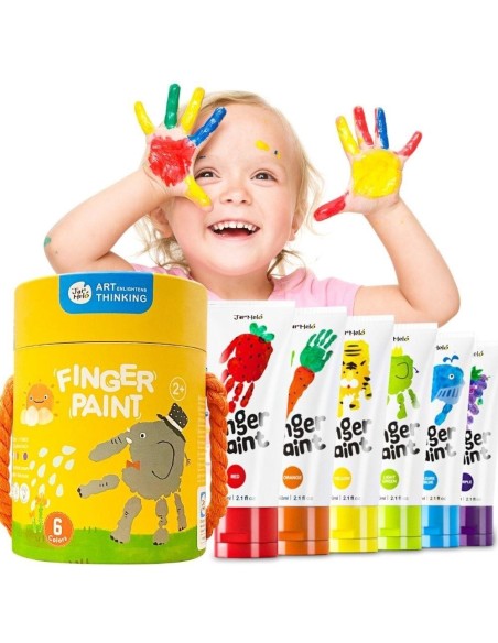 Bote pintura de dedos ( 6 ud.) Jarmelo