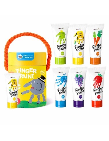 Bote pintura de dedos ( 6 ud.) Jarmelo