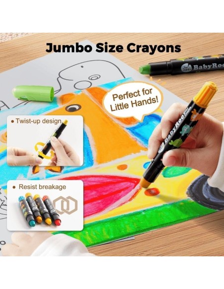 Crayón suave lavable (12 ud.) Jarmelo