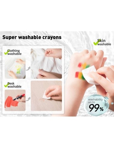 Crayón suave lavable (12 ud.) Jarmelo